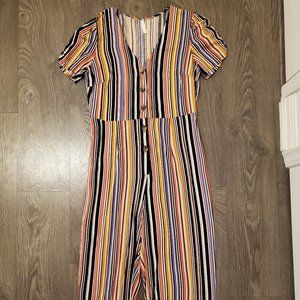 Unique & Colourful Striped Jumpsuit (MEDIUM)